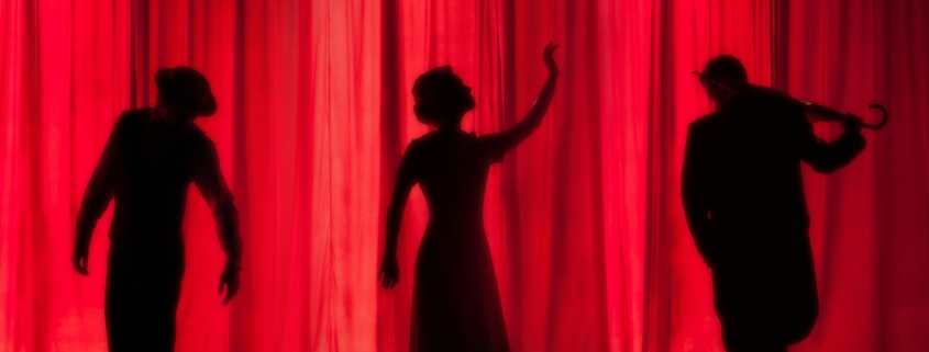 red curtain stage theatre